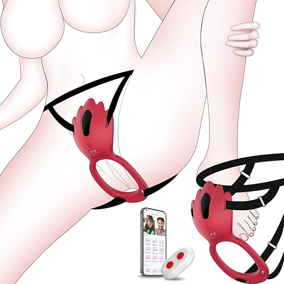 Adult Sex Toys Wearable Panty Vibrator,Female Sex Toy with 9 Vibration Modes,Vibrating Penis Ring Clitoral Stimulator,Couple Sex Toy with APP & Remote Control Vibrators for Women Men Sexual Pleasure